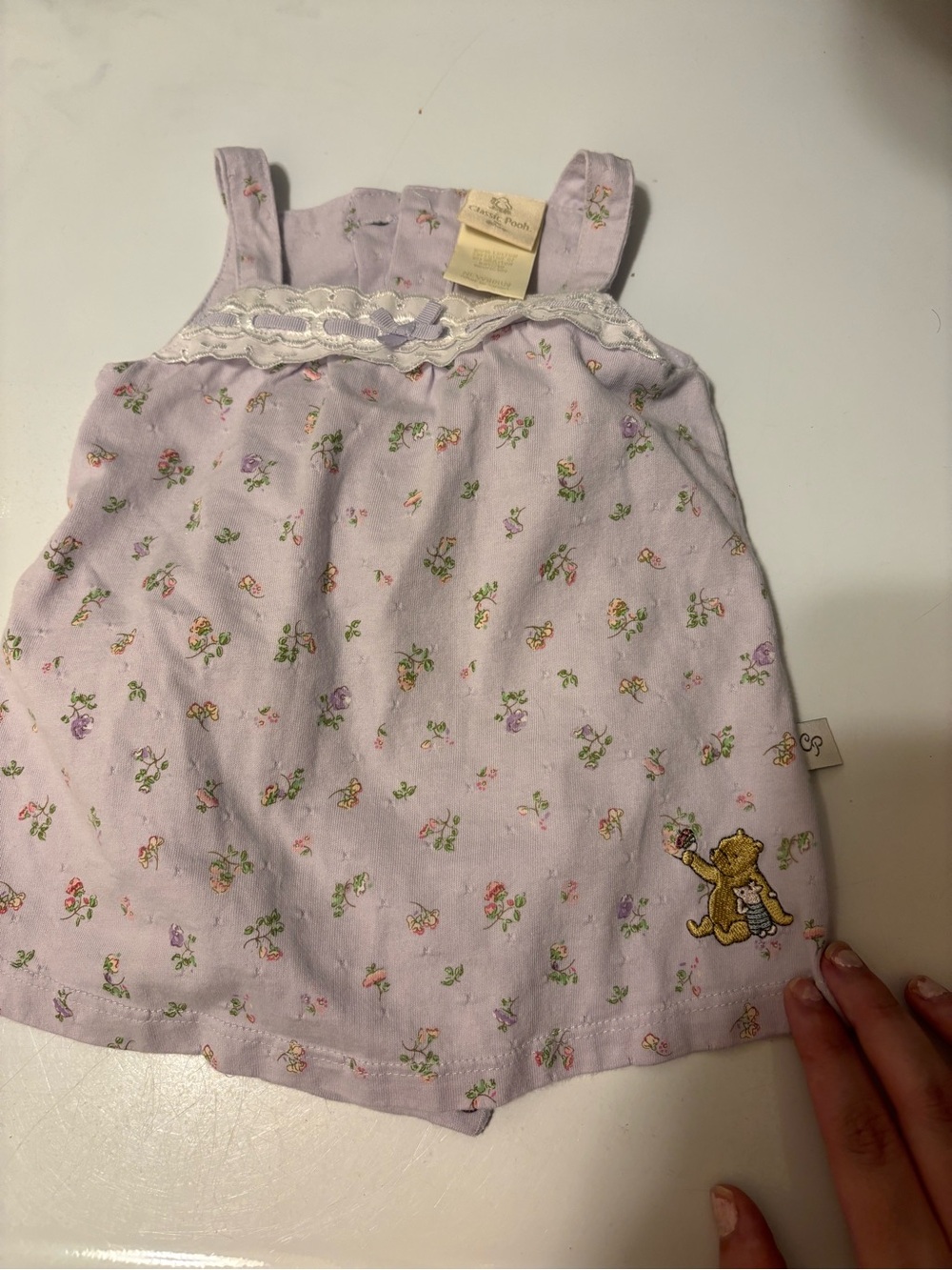 Late 90s/early 2000s Winnie The Pooh Vintage Dress w/ built in diaper cover